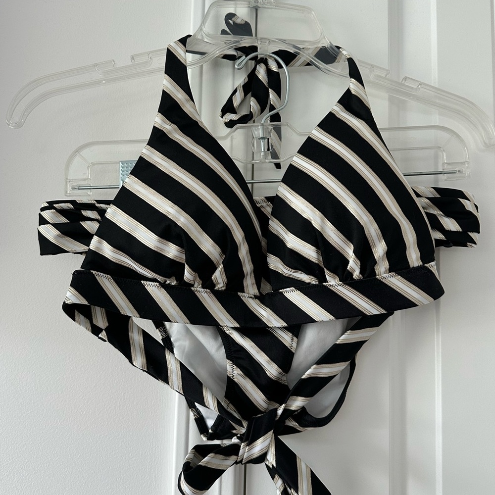 Victoria's Secret Black, White, and Gold Bikini